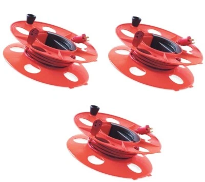 (3) Bayco KW-130 13" Heavy Duty Orange Extension Cord Storage Reels - Image 1 of 4
