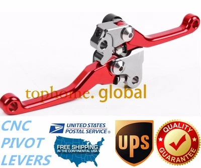 For HONDA CRF250R CRF450R 2004-2006 2005 Clutch Brake Levers Dirt Pivot Red US Foto 1 de 4
