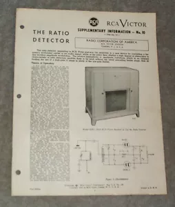 Informazioni supplementari originali RCA Victor - n. 10 Manuale,1946, n.14 1° Edizione - Foto 1 di 1