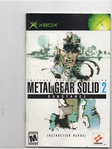 Metal Gear Solid 2 Subsistence Original Xbox NUR HANDBUCH Authentic NO TRACKINzG - Bild 1 von 1