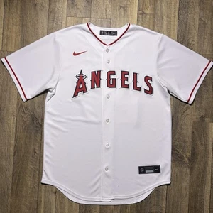 New Los Angeles Angels #27 Mike Trout Nike MLB Baseball Game Home Jersey Men’s M - Picture 1 of 9