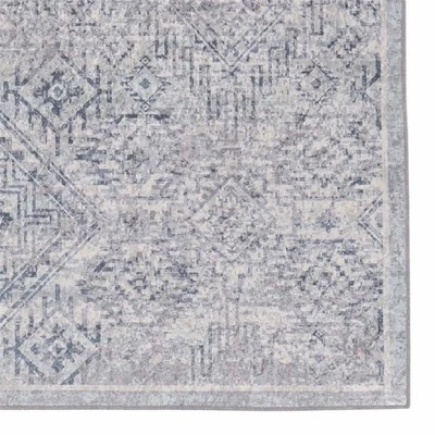Linon Eclipse Dharma Woven Polyester 3'3"x5' Rug in Gray - Image 1 of 4
