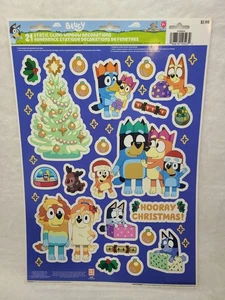 Bluey Natale 21 decorazioni statiche per finestre bingo peperoncino bandito muffin - Foto 1 di 2