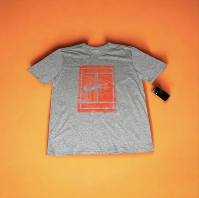 NIKE COURT LOGO MENS TENNIS T-SHIRT -  MENS SIZE  LARGE - Image 1 of 4