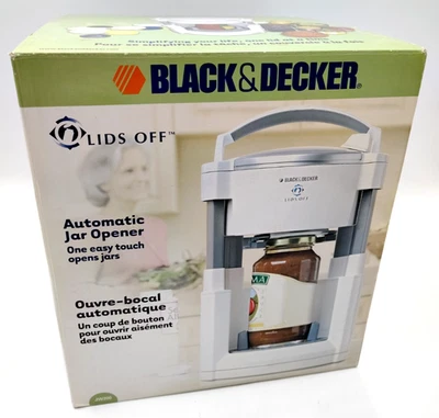 Abridor de tarros automático Black & Decker tapas blanco JW200 nuevo en caja Foto 1 de 4