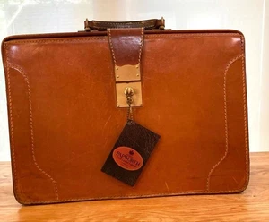 PAPWORTH Leder Arzttasche mit Schlüssel - Vintage British Duffle Aktentasche selten - Bild 1 von 14