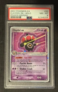 PSA Graded 8 Claydol EX 93/108 Power Keepers Pokemon Card Graded NM - Picture 1 of 2