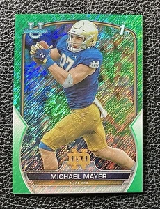 2022 Michael Mayer Bowman U Chrome Green Shimmer Refractor #41 88/99 - Picture 1 of 2