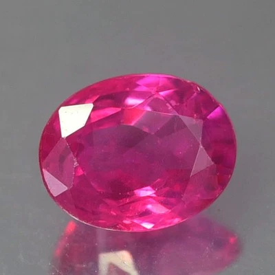 0.57CT EXCEPTIONAL VVS OVAL HEATED ONLY BURMESE RED PINK RUBY NATURAL - Image 1 of 3