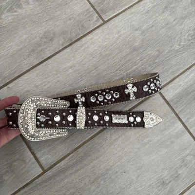 BHW Cowgirl West Leather Belt Size 3X-READ DESCRIPTION-g6 - Image 1 of 4