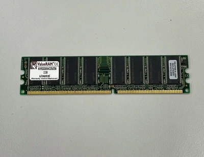 Kingston 256MB DDR1 RAM PC-2700 333MHz CL2.5 2.5V non-ECC DIMM KVR333X64C25/256 - Image 1 of 3