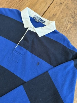 Vintage 90’s Polo Ralph Lauren Colorblock Rugby Shirt HipHop Preppy Sz 2XL - Image 1 of 4
