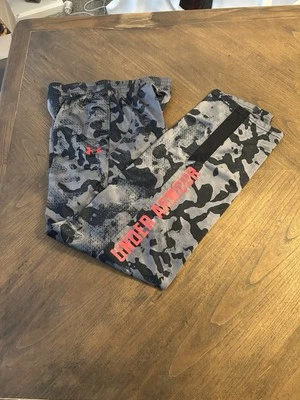 YOUTH XL UNDER ARMOUR UA CAMO ATHLETIC JOGGERS RUNNING GYM PANTS NYLON/SILKY - Изображение 1 из 4