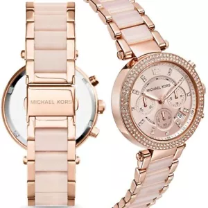 New For MICHAEL KORS PARKER MK5896 Women Fashion Watch Rose Gold with Crystals - Picture 1 of 6