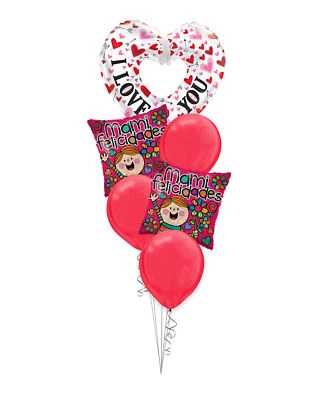 Ramo Globo I Love You Mami Felicidades (6 Globos) - Viva Party Foto 1 de 3