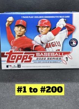 2022 Topps Series 1 Baseball (#1 to #200) YOU PICK & COMPLETE YOUR SET