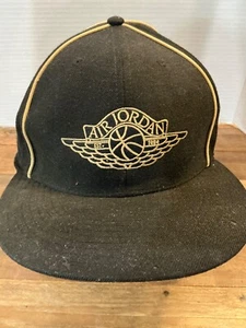 VINTAGE Air Jordan Wings Mocha 7 1/2 Jumpman Hat Fitted Cap Men Travis Scott - Picture 1 of 8
