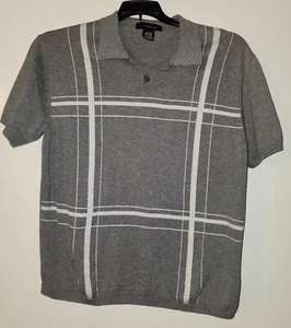 J Ferrar Mens Grey White Pullover Size M Vintage - Picture 1 of 5