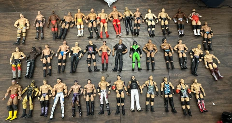 HUGE Lot of 42 WWE Action Figures & Accessories 2010 - 2013 Rvd Hulk Cena MVP Cover