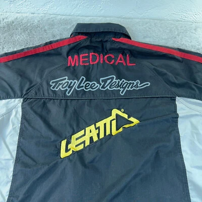Troy Lee Designs Racing Shirt Mens XXL Black Crew Pit Embroidered Patches Race* - Image 1 of 4