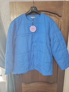 Pangaia Blumen Daunenjacke Herren Gesteppt Größe Xl Neu UVP 420£ Blau Nachhaltig - Bild 1 von 13