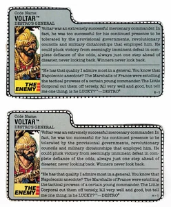 G.I. Joe Arah Serie 7 (1988) VOLTAR Destro's General Original Vintage Karteikarten - Bild 1 von 3