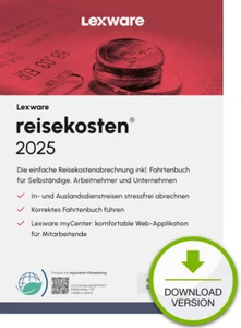 Lexware Reisekosten 2025, ESD-Software-Download, 365-Tage Update-Service - Bild 1 von 1