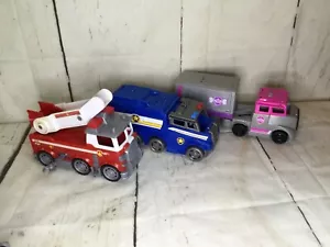 Paw Patrol Big Truck Pups Sky Semi Camion Giocattolo Trasformabile + Camion dei Pompieri + Polizia - Foto 1 di 3