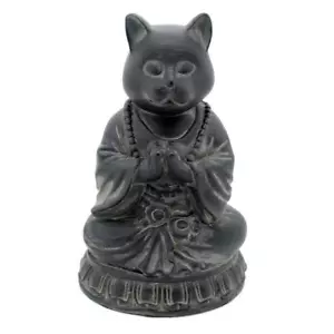 "ESTATUA DE GATO MEDITANTE 6" Zen Buda Gatito BUENA CALIDAD Estatuilla de resina Meditación - Imagen 1 de 7
