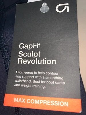Leggings GapFit tiro alto longitud completa Sculpt Revolution azules para mujer talla L, altos Foto 1 de 4