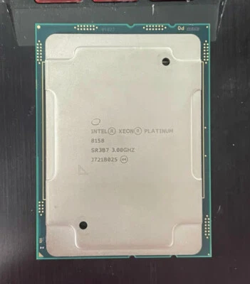 Intel Xeon Platinum 8158 LGA3647 3.0/3.7GHz 12C/24T For supermicro X11DAi-N - Image 1 of 3