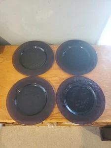 4 Studio Bormioli Rocco Glas Palatina Amethyst lila gehämmert Speiseteller - Bild 1 von 7