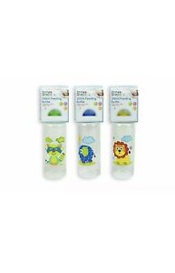3 x First Steps 250ml Baby Feeding Bottles BPA Free Use From 0 Months +