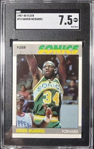 1987-88 Fleer Basketball [Base] #73 Xavier McDaniel SEA #34 NCAA HOF NM+ SGC 7.5 - Bild 1 von 12