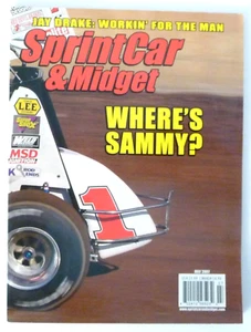Sprint Car & Midget Magazine July 2007 Jay Drake Jeff Swindell Scott Seaton - Foto 1 di 2