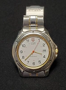 Vtg 1994 - Citizen 6110-S37633 Men's 37mm White Dial Quartz Field Watch - Picture 1 of 6