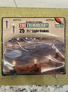 The Trimmery HOLIDAY Christmas Lights 7 1/2” 25 EZ Light Stakes C-7 C-9 Mini - Picture 1 of 2
