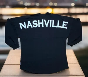 Spirit Jersey Nashville T-Shirt Nera Manica Lunga Taglia Media - Foto 1 di 7