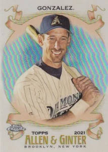 2021 TOPPS ALLEN & GINTER RIFRATTORE CROMATO LUIS GONZALEZ #21 DIAMONDBACKS - Foto 1 di 1