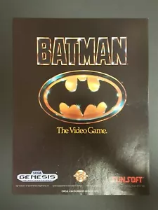 Anuncio impreso Batman Sega Genesis arte original 8,5"x11" - Imagen 1 de 1