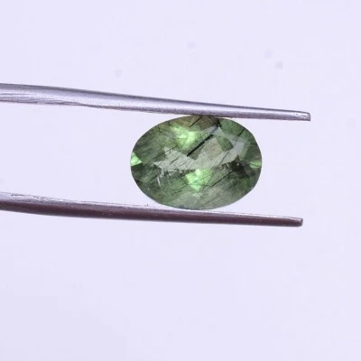 3.90 Cts Peridot Natürlich Unbehandelt Oval Schliff 11.54mm 8.36mm Ringgröße - Bild 1 von 4