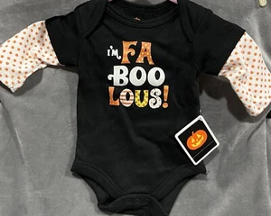 Halloween Creeper Einteiler Body Neugeborene NB Kleinkind I’m Faboolous Fabulous - Bild 1 von 6