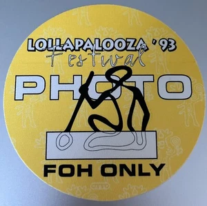 Lollapalooza 1993 Satin Photo/FOH Pass Alice In Chains RATM Primus Tool Unpeeled - Picture 1 of 1