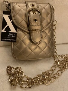 Maxx New York Gold Crossbody Bag - Picture 1 of 5