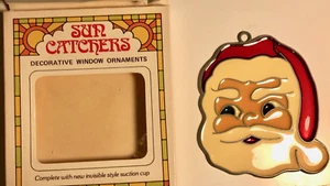 Sun catchers decorative window ornaments SANTA FACE decor NIB - Picture 1 of 2