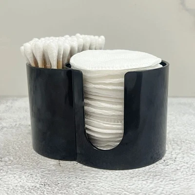 2-in-1 Acrylic Cotton Swab & Pad Storage Box Makeup Organizer Container - Image 1 of 4