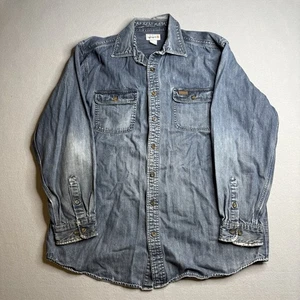 Carhartt Denim Arbeitshemd Herren XL Tall Blau Heavyweight Langarm 100082 - Bild 1 von 8