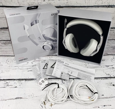 EPOS Gaming H6Pro - Closed Acoustic Over-Ear Headset With Mic - Ghost White - Image 1 of 4