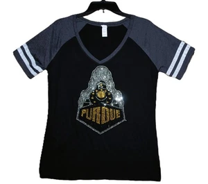 Purdue Boilermakers rhinestone shirt XS S M L XL XXL 3X 4X 5X athletic style - Picture 1 of 16