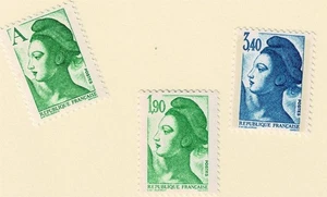 FRANCE - 1986 LIBERTY A, 1.90, 3.40 - Sc#2549/51 - UHM - E 2887 - Picture 1 of 1